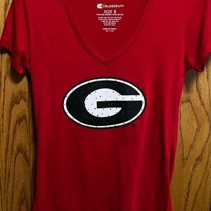 Women’s Georgia Bulldog V neck T-shirt
